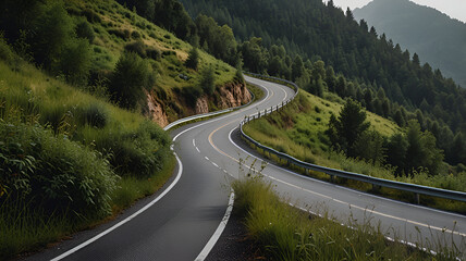 road to the mountains,
road to the mountains 3D image