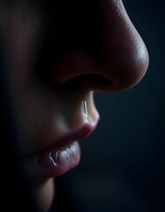 Close-up of a Person's Face Showing Skin Texture and Detail