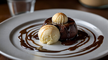 ice cream with chocolate,
ice cream with chocolate sauce