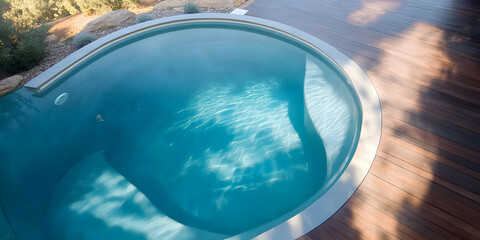 Photo: Tranquil Backyard Oasis, Plunge Pool, Wooden Deck