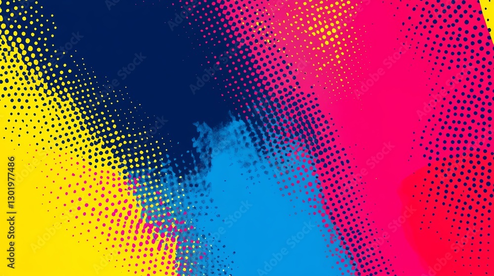 Poster vibrant abstract patterns in bold colors create an engaging visual experience during a summer art fe