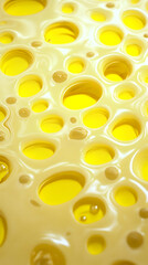 3D Abstract Background - Yellow Texture, Holes, Pattern, Design, Surface, Abstract, Art, Digital Art, Illustration