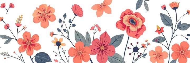 Botanical Aesthetics: Modern Floral Design on Neutral Canvas