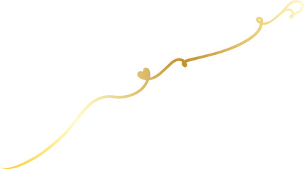 Elegant Golden Thread Decoration Ornament