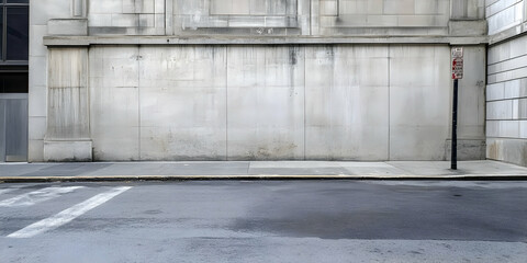 Photo Urban Street Scene Wall Pavement Road