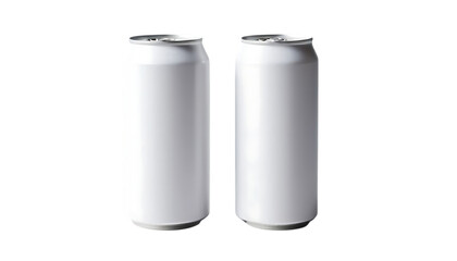 White 500ml and 330ml aluminium cans png