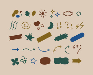 simple decoration design writing scribbles