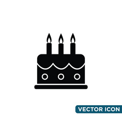 Minimalist Birthday Icon Design Template 