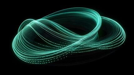 Gentle, flowing green light creating a peaceful and tranquil atmosphere.