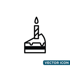 Minimalist Birthday Icon Design Template 