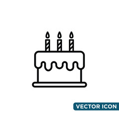 Minimalist Birthday Icon Design Template 