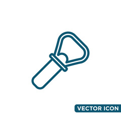 Minimalist Bottle Opener Icon Design Template 