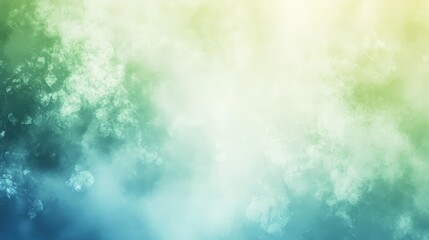 Obraz premium Soft, ethereal swirls of blue, green, and light blue create a mesmerizing, blurred smoke-like texture that evokes a tranquil, dreamlike atmosphere