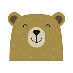 Cute bear cartoon illustration