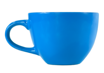 blue cup isolated 