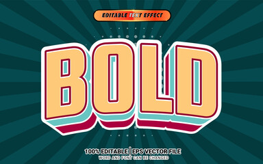 3d bold retro layer text effect template