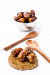 Portrait photo of delicious sweet dates, sweet dried dates that are popular during the month of Ramadan, a typical fruit of the fasting month