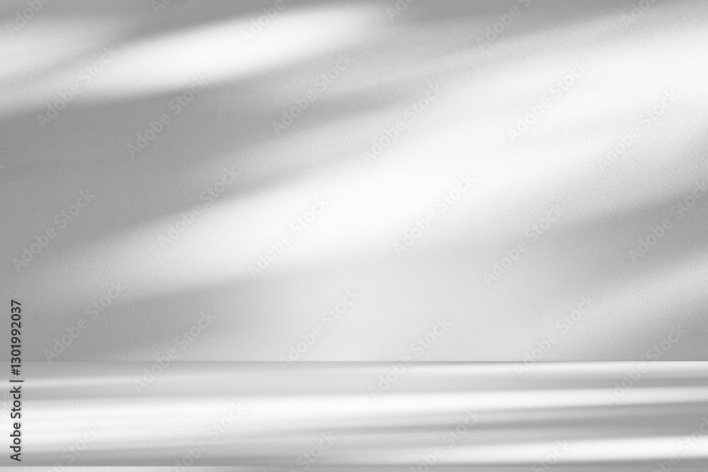 Leinwandbilder wall interior background, studio and backdrops show products.with shadow from window color white and
