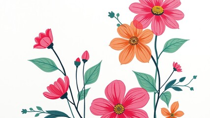 Obraz premium Delicate Flora on Canvas with Textural Depth