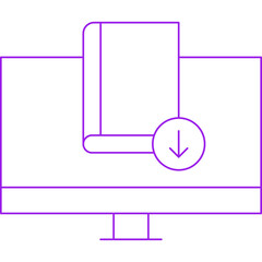Download EBook icon single vector illustration