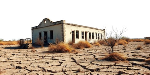 Desolate Educational Facility - Dry Plains Scenery