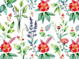 Painted Herbarium: Vibrant Watercolor Botanicals for Design