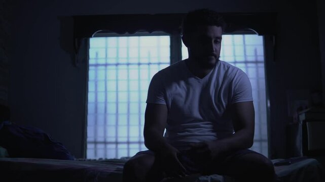 Insomnia and stress keeping man awake at night