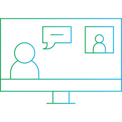 Video Conferencing icon single vector illustration