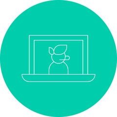 Online Counselling icon single vector illustration