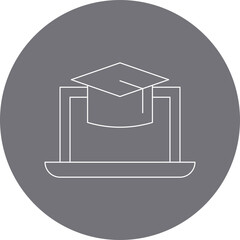 Online Convocation icon single vector illustration
