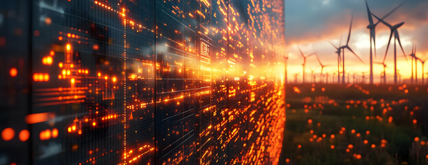 Sunset Data Center, Wind Farm. Green Energy