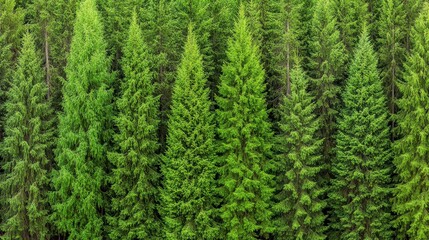 Dense Green Evergreen Hedge Wall