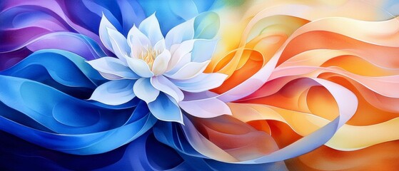 Serene Bloom Abstract Floral Art