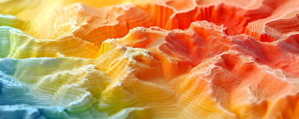 Rainbow mountain range, aerial view