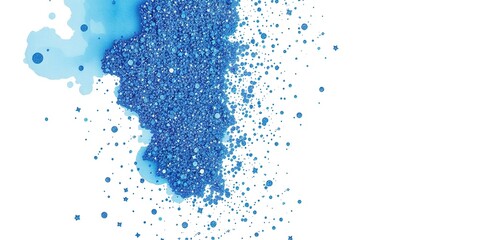 Obraz premium Ethereal Blue Dust Dance on Canvas Spectrum