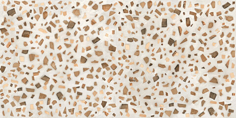 Natural Wood Terrazzo Texture Background, Luxury Terrazzo Surface with Natural Wood Accents