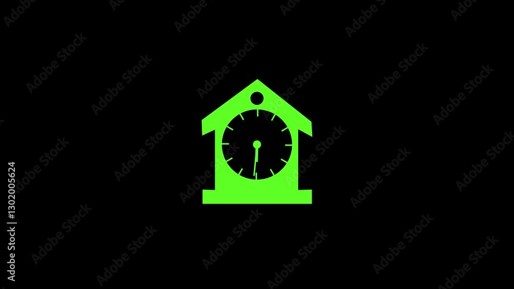 Poster clock counting down 24 hour day fast speed.