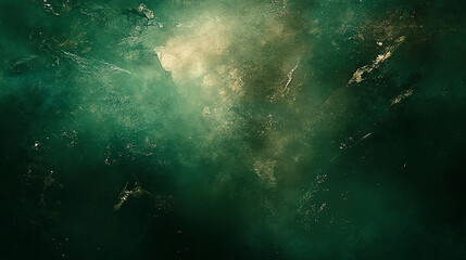 Obraz premium Abstract green and gold textured background with swirling patterns and subtle light effects