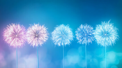 Obraz premium Celebratory fireworks display night sky digital art colorful atmosphere close-up view festive concept