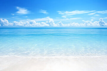 Obraz premium Calm ocean waves tropical beach nature photography sunny environment panoramic view tranquility concept