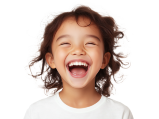 A Joyful Asian Child Radiates Happiness and Innocence, Capturing Pure Delight with a Bright Smile and Sparkling Eyes That Embody the Essence of Playful Childhood Wonder.