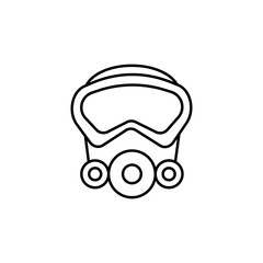 Gas mask line icon