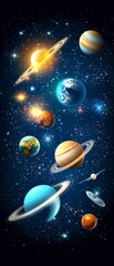 Celestial Bodies in the Vast Universe.