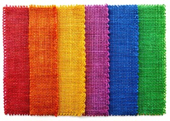 Obraz premium Coarse Linen Fabric Texture: Rustic Woven Threads Background