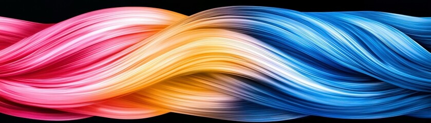 Abstract Colorful Swirling Waves.