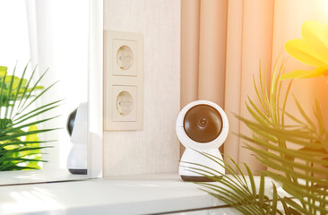 CCTV camera ensures security and control in modern bedroom