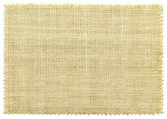 Creamy Off-White Linen Fabric Texture Background with Woven Burlap Detail