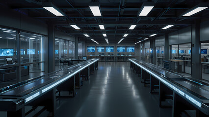 High-Tech Shipping Facility with Smart Automation