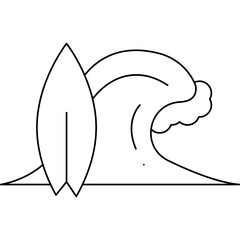 Surfing icon single vector illustration
