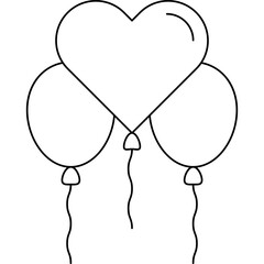 Balloons icon single vector illustration